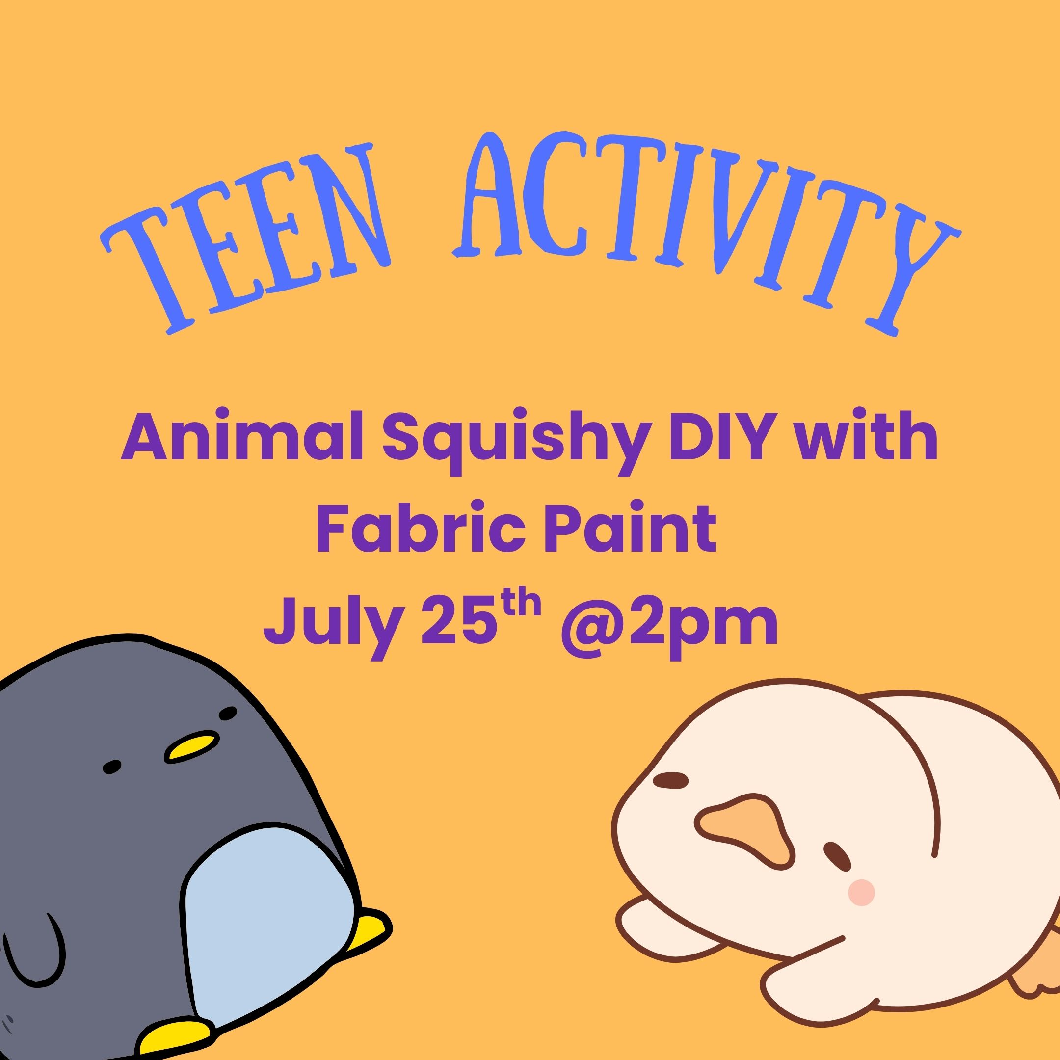 Teen Activity: Animal Squishy DIY