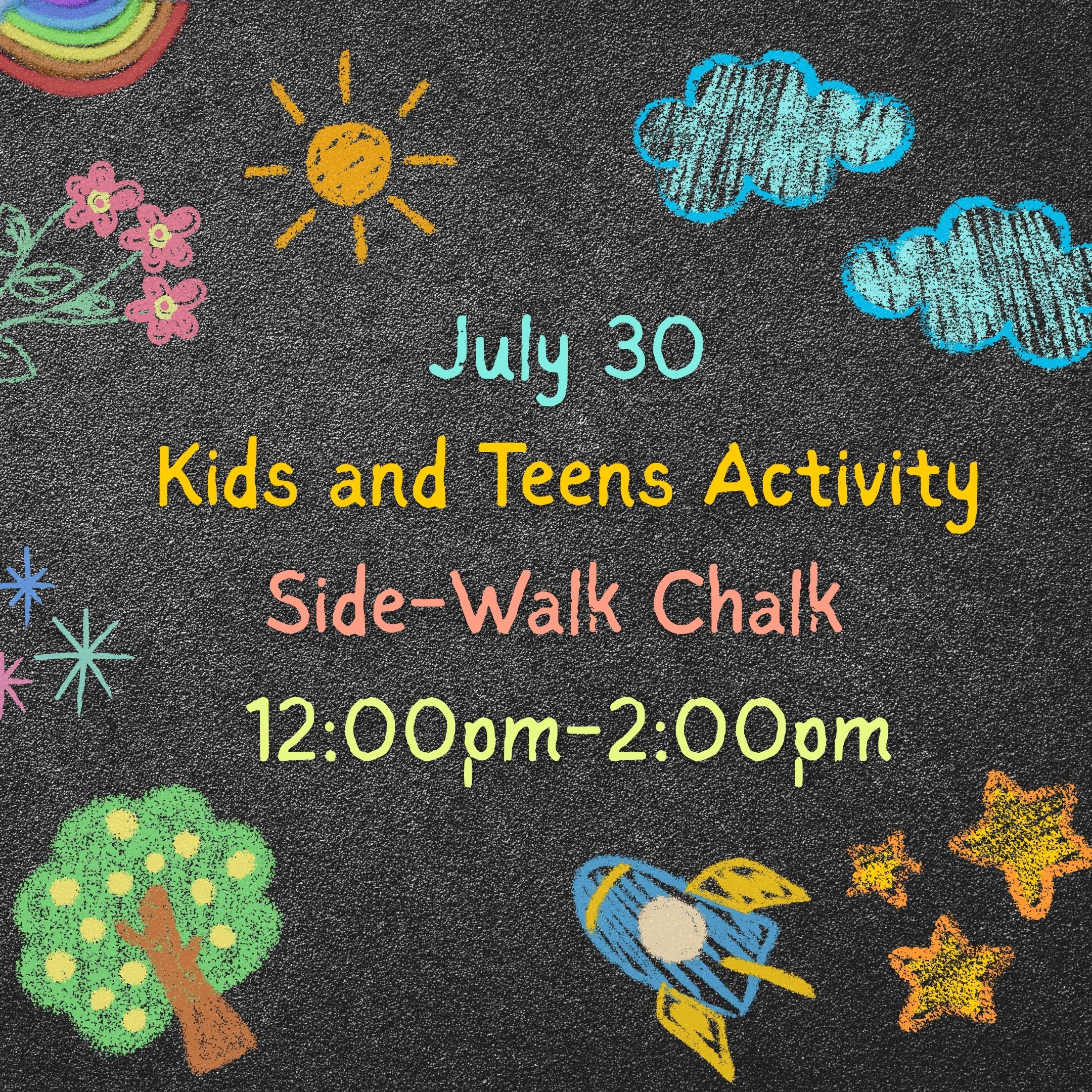 Teen and Kid Activity: Side-walk Chalk